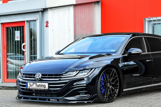 CUP Frontspoilerlippe mit Seitenwing Volkswagen Arteon R-Line inkl.Shooting Break Schwarz Matt