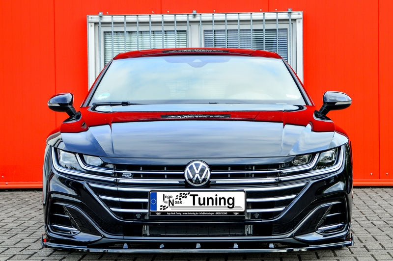 CUP Frontspoilerlippe mit Seitenwing Volkswagen Arteon R-Line inkl.Shooting Break Schwarz Glanz