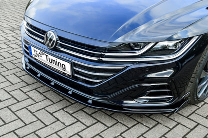 CUP Frontspoilerlippe mit Seitenwing Volkswagen Arteon R-Line inkl.Shooting Break Schwarz Glanz