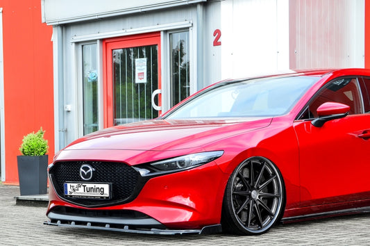 CUP Frontspoilerlippe ABS, mit Wing Mazda 3, BP ab Bj.: 2018- Schwarz Matt