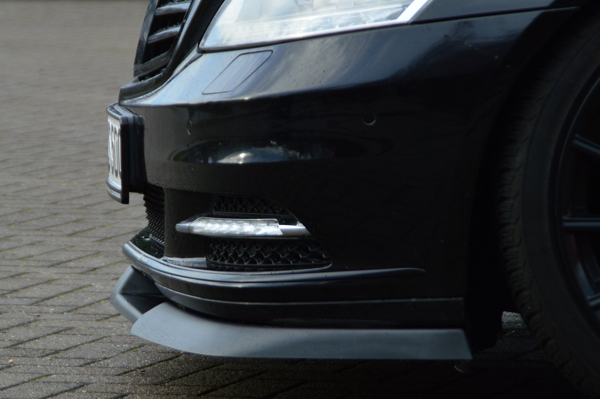CUP Frontspoilerlippe ABS Mercedes Benz S-Klasse, V221 Schwarz Matt