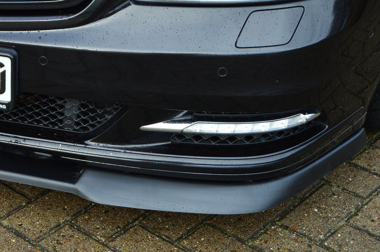 CUP Frontspoilerlippe ABS Mercedes Benz S-Klasse, V221 Schwarz Matt