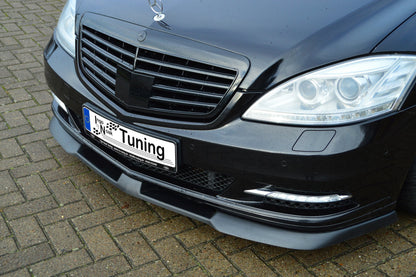 CUP Frontspoilerlippe ABS Mercedes Benz S-Klasse, W221 Schwarz Matt