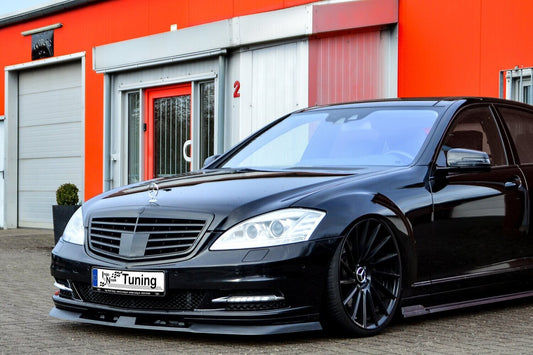 CUP Frontspoilerlippe ABS Mercedes Benz S-Klasse, W221 Schwarz Glanz