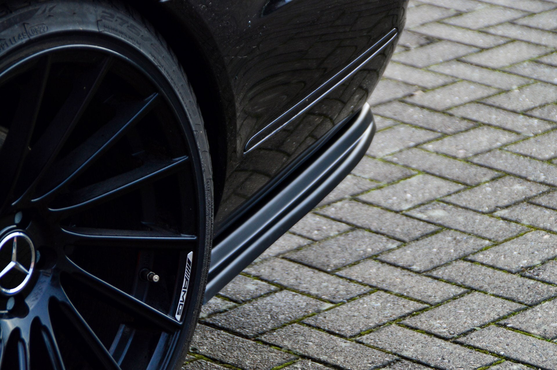 Heckansatz Seitenteile ABS Mercedes Benz S-Klasse, V221 Schwarz Glanz