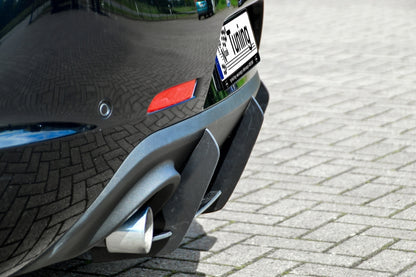 Gefräster Heckansatz mit Seitenflaps Alfa Romeo Giulietta Schwarz Matt