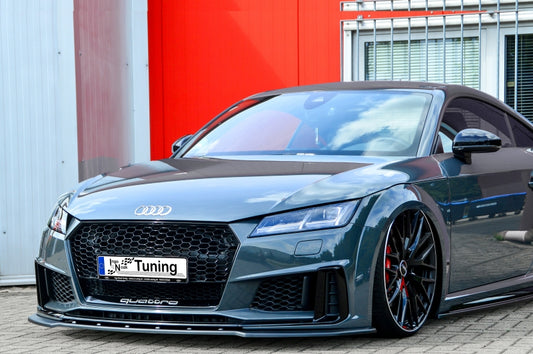 CUP Frontspoilerlippe ABS Audi TTS, 8J-FV/8S Facelift Schwarz Glanz