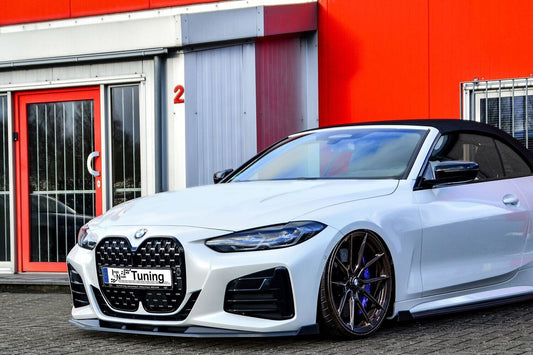 CUP Frontspoilerlippe ABS mit Seitenwing BMW 4er, G22 + G23 Schwarz Matt