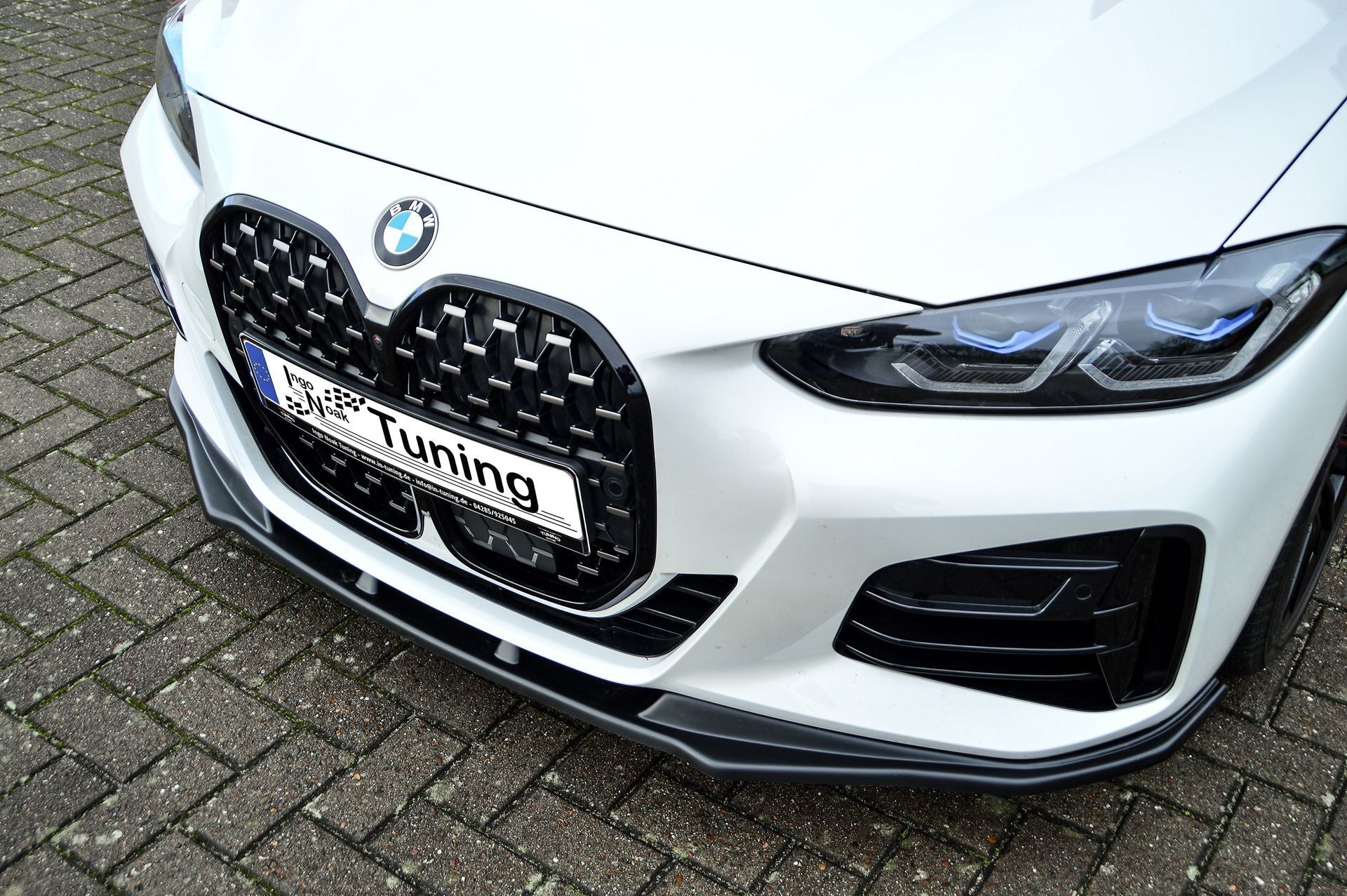 CUP Frontspoilerlippe ABS BMW 4er, G22 + G23 ab Bj.: 2020- Schwarz Glanz