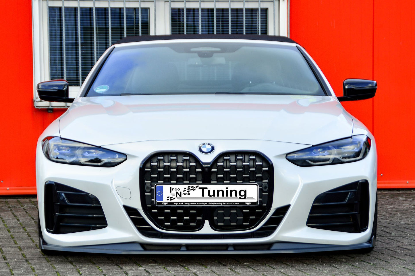 CUP Frontspoilerlippe ABS mit Seitenwing BMW 4er, G22 + G23 Schwarz Glanz