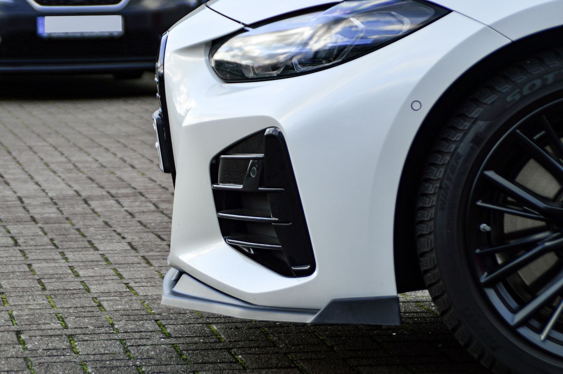 CUP Frontspoilerlippe ABS mit Seitenwing BMW 4er, G22 + G23 Schwarz Matt