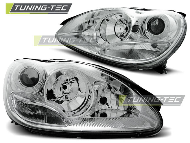 Tuning-Tec Klarglas Scheinwerfer für Mercedes Benz S-Klasse W220 98-05 chrom