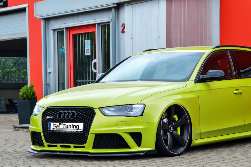 CUP Frontspoilerlippe ABS mit Seitenwing Audi RS4, B8 Bj.:2012-2015 Schwarz Matt