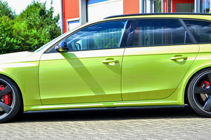 CUP Seitenschwellersatz ABS Audi RS4, B8 Bj.:2012-2015 Schwarz Glanz