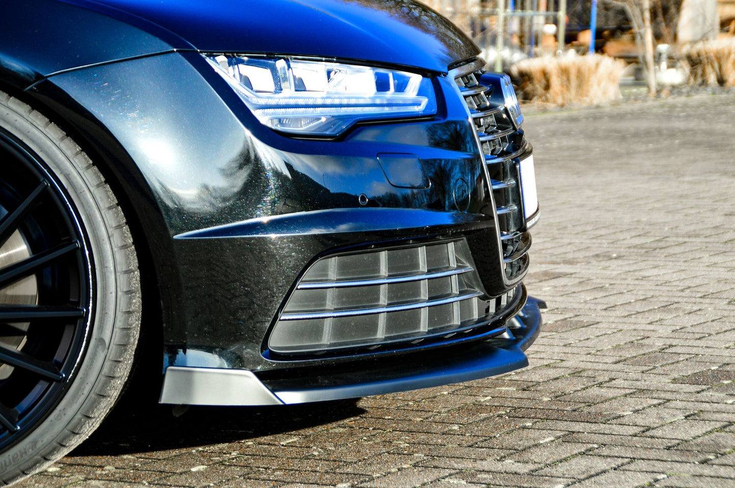 CUP Frontspoilerlippe ABS mit Seitenwing Audi A7 4G C7 Facelift Carbon