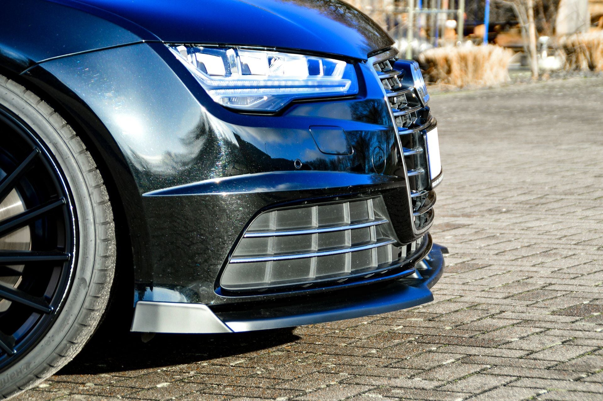 CUP Frontspoilerlippe ABS mit Seitenwing Audi A7 4G C7 Facelift Carbon