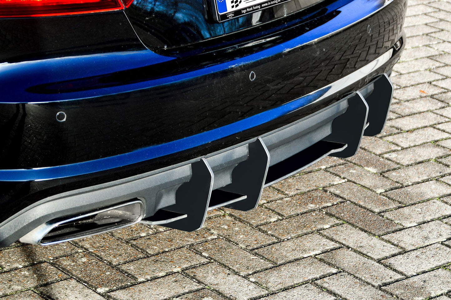 Gefräster Heckansatz Audi A7 4G C7 Facelift Bj.:2014-2018 Schwarz Matt