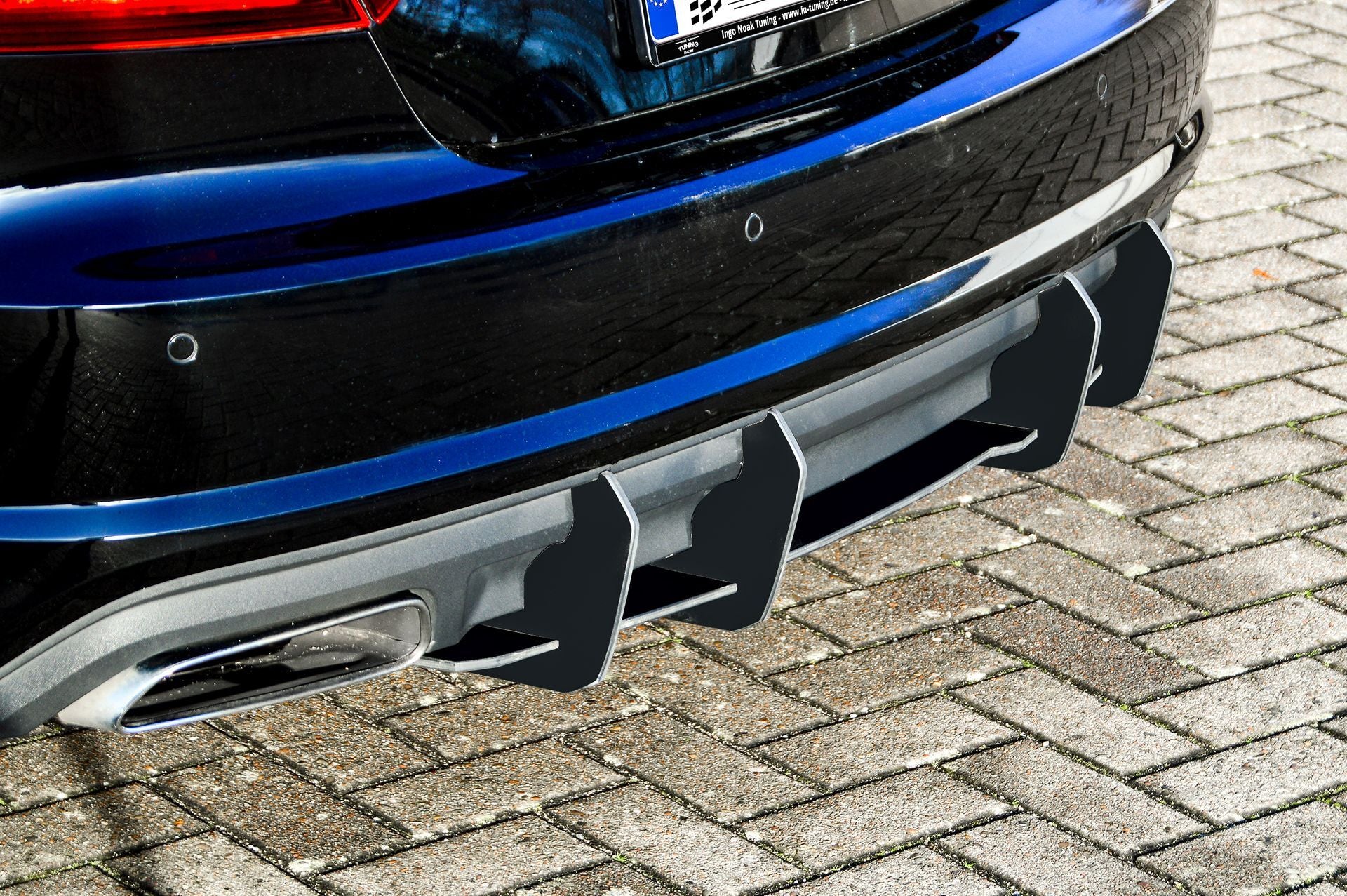 Gefräster Heckansatz Audi A7 4G C7 Facelift Bj.:2014-2018 Schwarz Matt