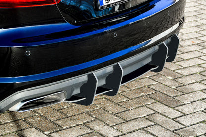 Gefräster Heckansatz Audi A7 4G C7 Facelift Bj.:2014-2018 Schwarz Matt