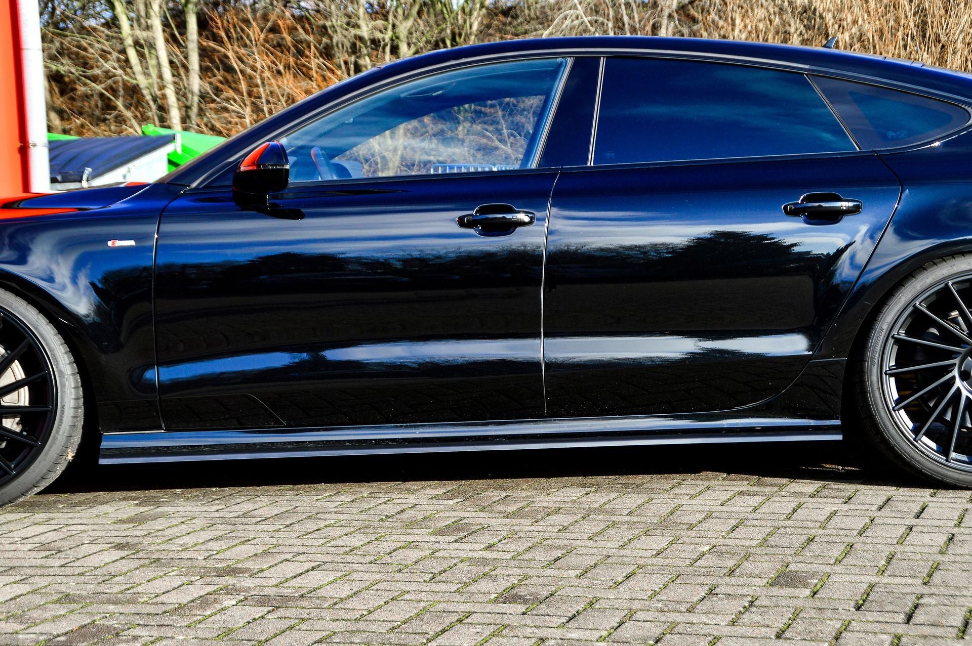 Seitenschwellersatz ABS Audi A7 4G C7 Facelift Bj.:2014-2018 Schwarz Matt