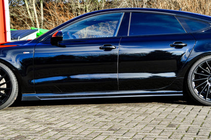 Seitenschwellersatz mit Wing Audi A7 4G C7 Facelift Bj.:2014-2018 Schwarz Matt