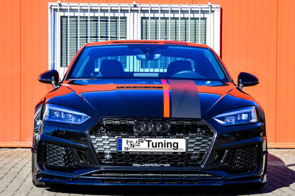 CUP Frontspoilerlippe ABS mit Seitenwing Audi RS5 B9, F5 Schwarz Glanz
