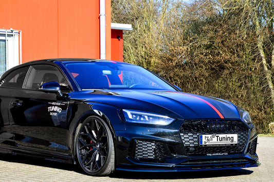 CUP Frontspoilerlippe ABS Audi RS5 B9, F5 Bj.: 2017-2020 Schwarz Glanz