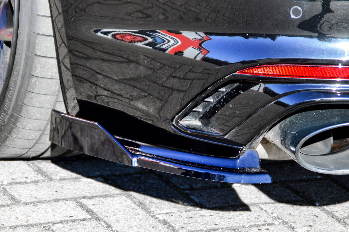 Heckansatz Seitenteile ABS Audi RS5 B9, F5 Bj.: 2017-2020 Schwarz Matt