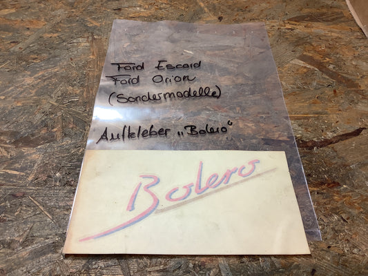 Aufkleber „Bolero“ Original Ford NEU