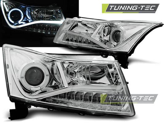 Tuning-Tec LED Tagfahrlicht Scheinwerfer für Chevrolet Cruze 09-12 chrom