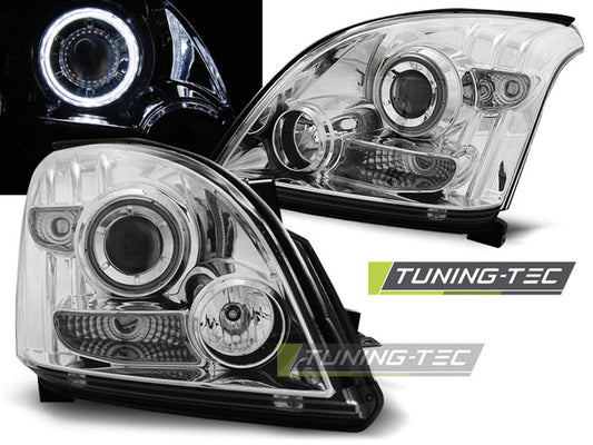 Tuning-Tec CCFL Angel Eyes Scheinwerfer für Toyota Land Cruiser 120 03-09 chrom
