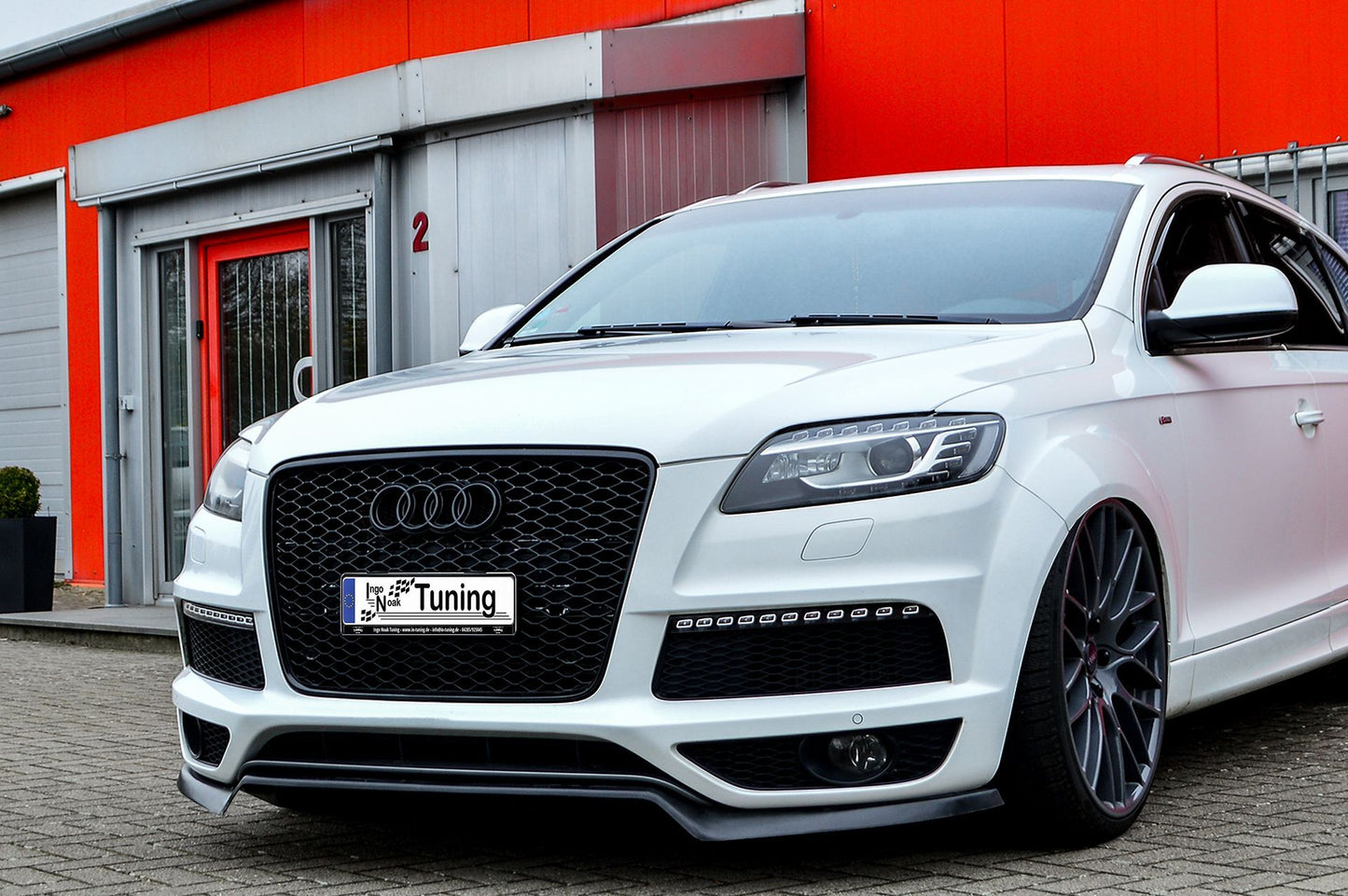 CUP Frontspoilerlippe ABS Audi Q7 4L Bj.: 2009-2015 Schwarz Glanz
