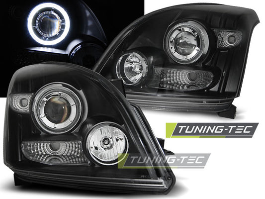 Tuning-Tec CCFL Angel Eyes Scheinwerfer für Toyota Land Cruiser 120 03-09 schwarz