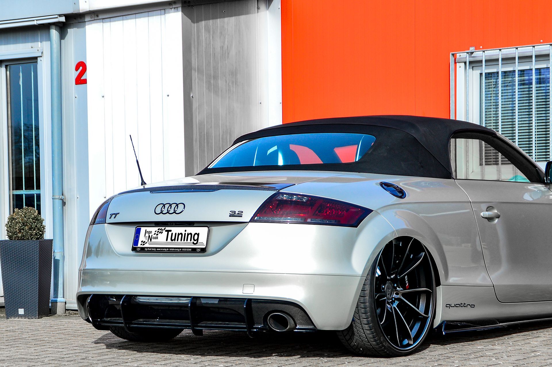 Gefräster Heckansatz Audi TT 8J S-Line Ab Bj.: 2006-2014 Schwarz Matt