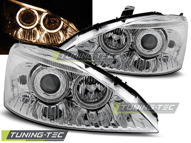 Tuning-Tec Angel Eyes Scheinwerfer für Ford Focus 1 98-01 chrom