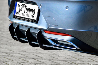 Gefräster Heckansatz Opel Insignia B, Facelift, OPC-Line Schwarz Matt