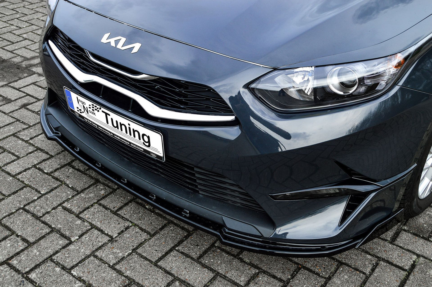 CUP Frontspoilerlippe ABS mit Seitenwing Kia Ceed SW CD Bj.:2021- Schwarz Glanz