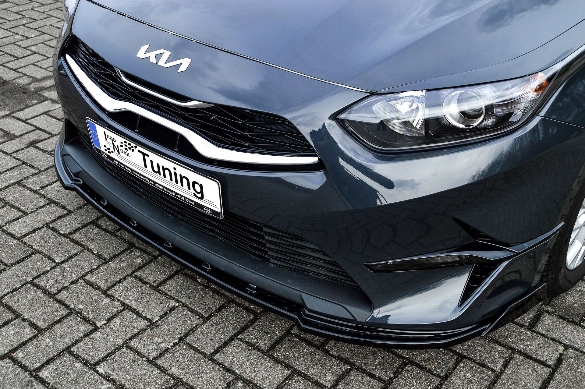 CUP Frontspoilerlippe ABS mit Seitenwing Kia Ceed CD Bj.:2021- Schwarz Glanz