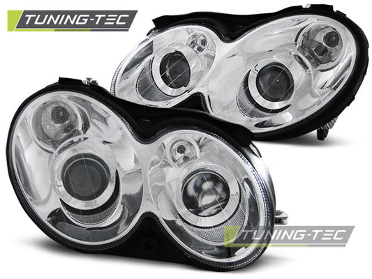 Tuning-Tec Klarglas Scheinwerfer für Mercedes Benz CLK W209 03-10 chrom