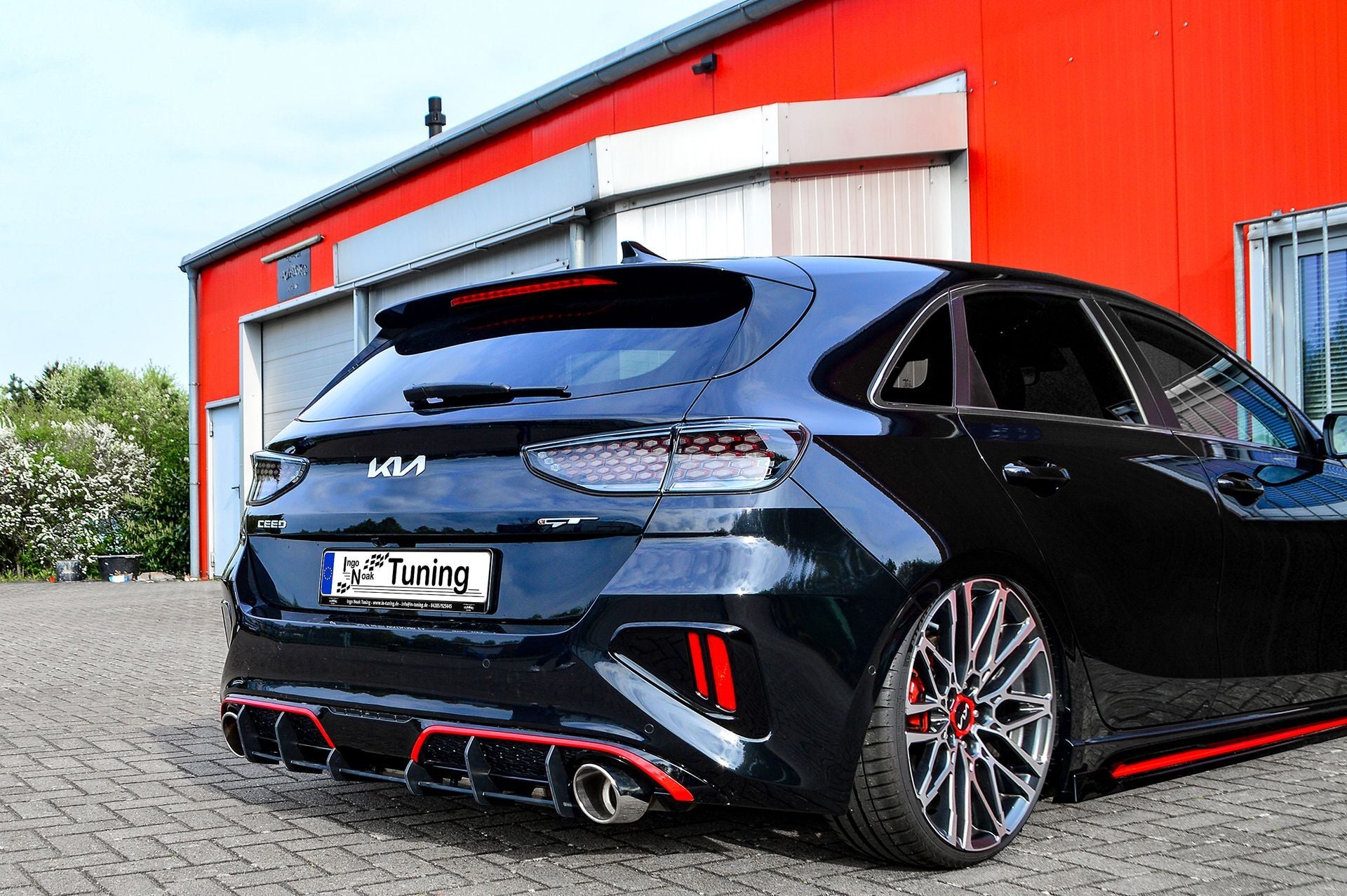 Gefräster Heckansatz Kia Ceed GT, CD ( FL) ab Bj.: 2021- Schwarz Matt