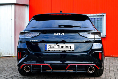 Gefräster Heckansatz Kia Ceed GT, CD ( FL) ab Bj.: 2021- Schwarz Matt