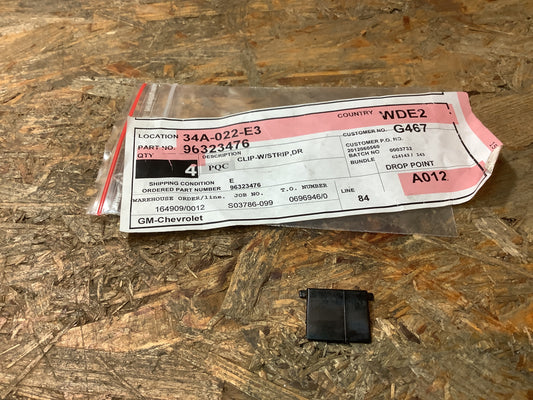 Chevrolet Spark, Bj. 04-16; Chevrolet Aveo Bj. 04-16 Halteklammer für Türdichtungsstreifen Original GM NEU