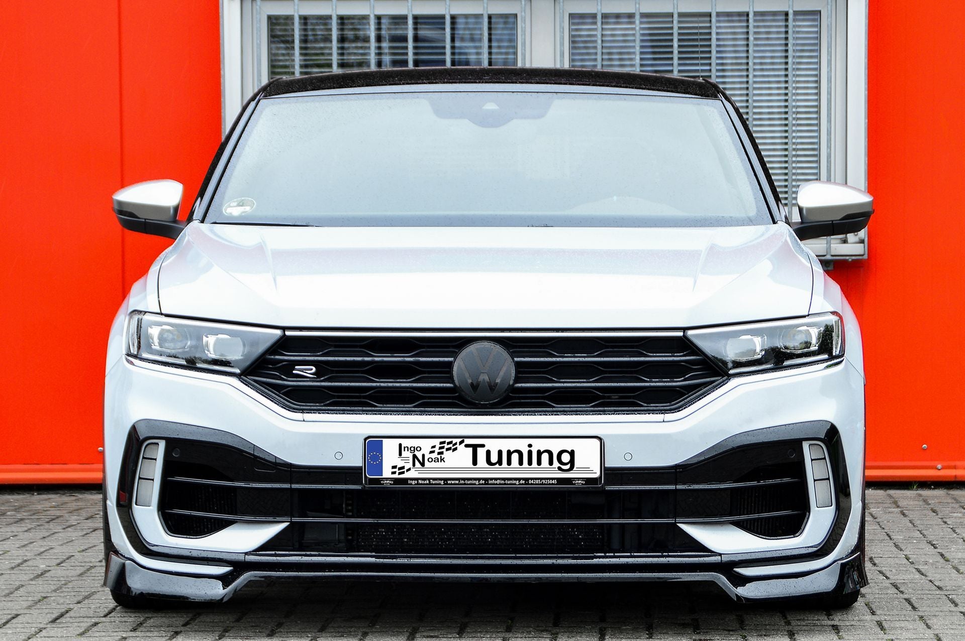 CUP Frontspoilerlippe ABS Volkswagen T-Roc R ( A1 ) Bj.: 2019-2021 Schwarz Glanz