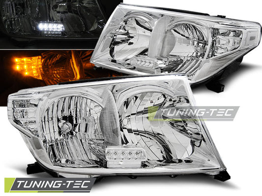 Tuning-Tec Scheinwerfer für Toyota Land Cruiser FJ200 07-12 chrom mit LED Blinker