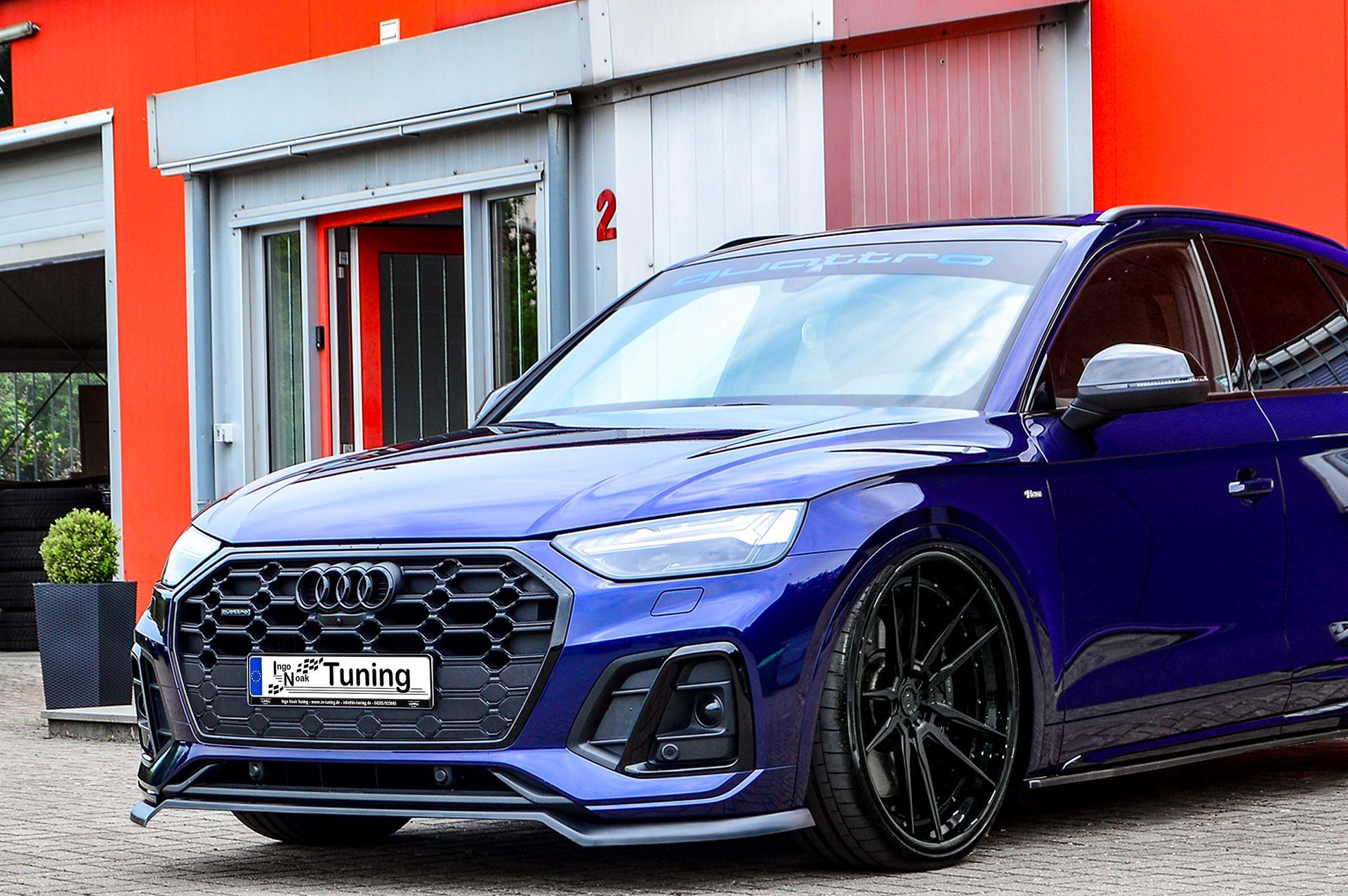 CUP Frontspoilerlippe ABS Audi SQ5 FY (FYB) Sportback ab Bj.: 2020- Schwarz Matt