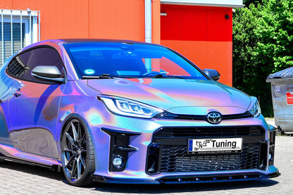 CUP Frontspoilerlippe ABS mit Seitenwing Toyota Yaris GR XP21 Schwarz Glanz