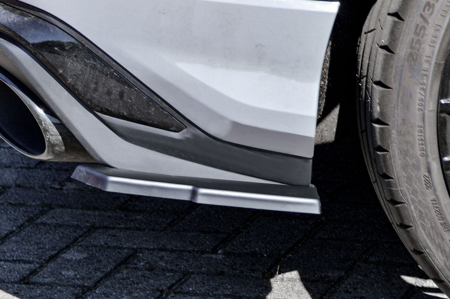 Heckansatz Seitenteile ABS Audi RS Q3 F3 ab Bj.: 2019- Schwarz Matt