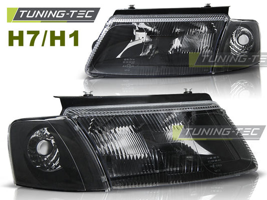 Tuning-Tec Klarglas Scheinwerfer für VW Passat B5 3B 96-00 schwarz