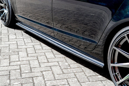 Seitenschwellersatz ABS Audi A6 4F Facelift Bj.: 2008-2011 Schwarz Glanz