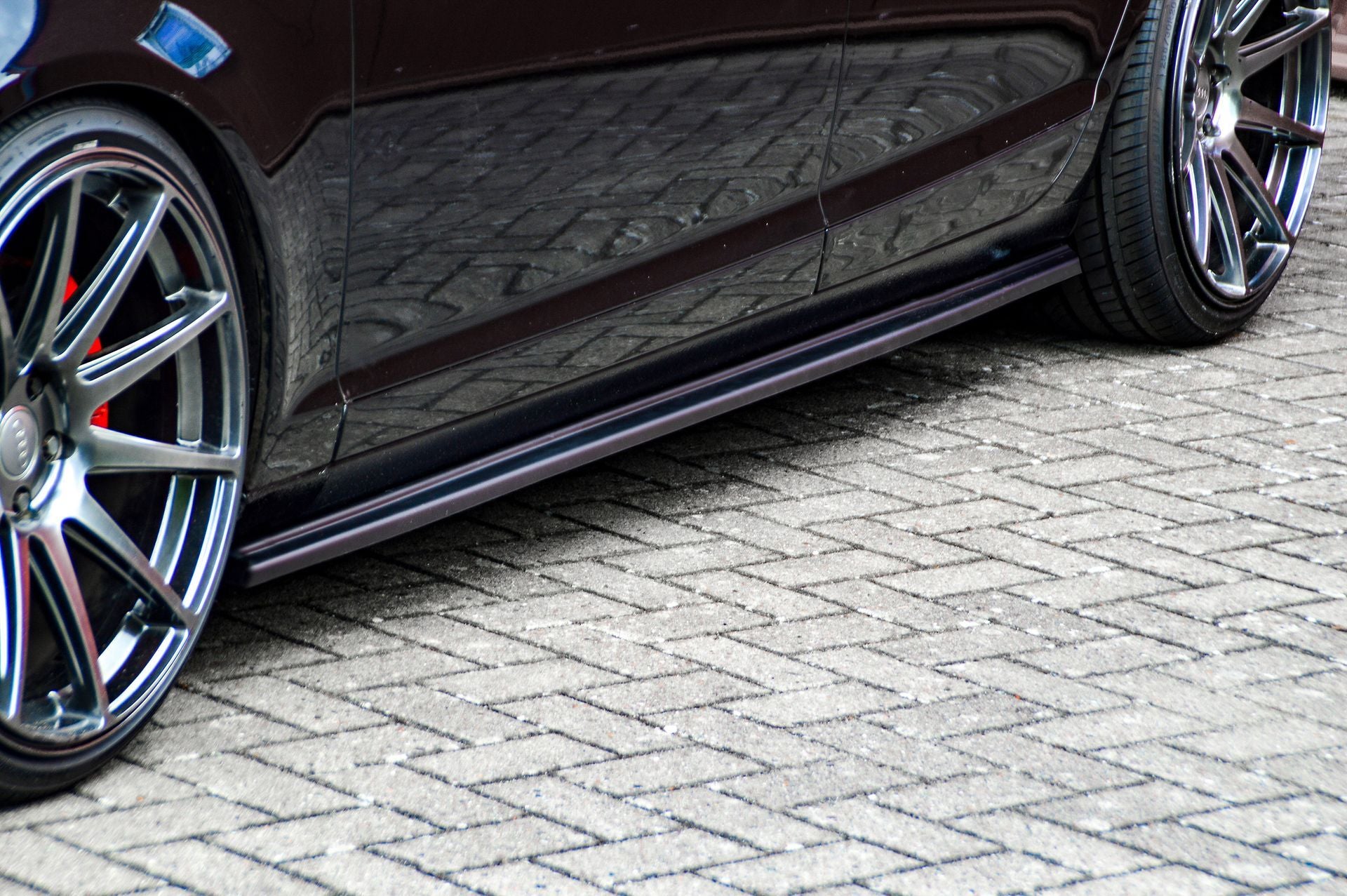 Seitenschwellersatz ABS Audi A6 4F Facelift Bj.: 2008-2011 Schwarz Glanz
